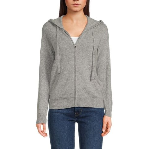 Saks Fifth Avenue100% Cashmere Full Zip Hoodie