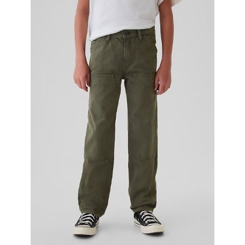 大童双膝工装牛仔裤