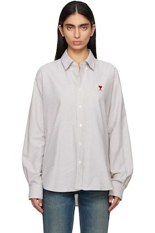 Ami de Coeur 棉质衬衫 杏色/米白