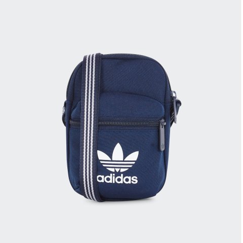 Adidas三叶草单肩包 蓝色