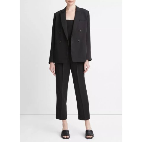 VinceDouble-Breasted Soft Blazer