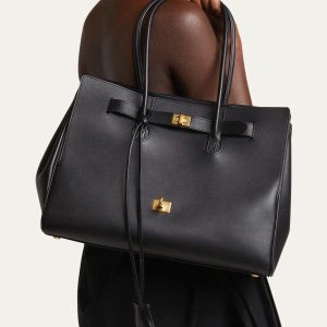 Balenciaga Bel Air Medium Flap Leather Tote Bag