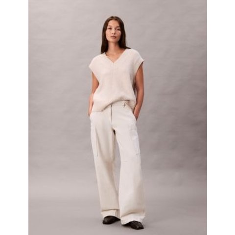 Calvin KleinCotton Canvas High Rise Pants