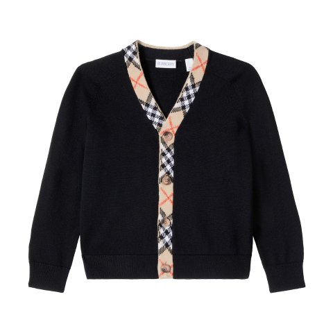 BurberryBurberry Check Wool Cardigan