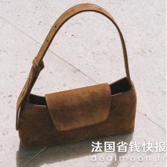 麂皮棕色单肩包