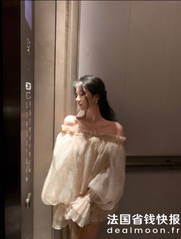 Zimmermann巨温柔的鹅黄色裙子！相似款@元宝不是圆宝露肩花饰丝麻连衣裙