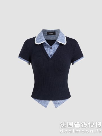 Patchy Polo拼色蕾丝T恤