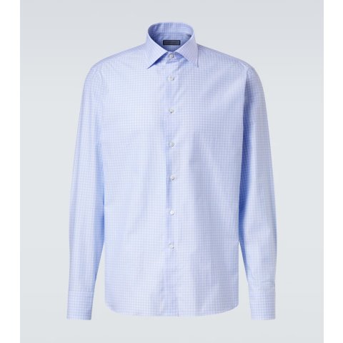 CanaliChecked Cotton Poplin Shirt