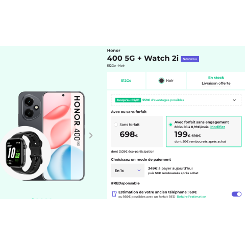 荣耀400 + 2i智能手表