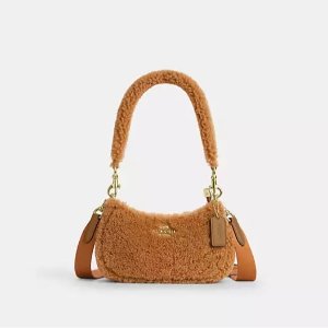CoachTeri Mini Shearling Crossbody Bag