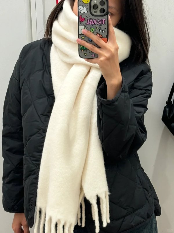 舒芙蕾流苏围巾 