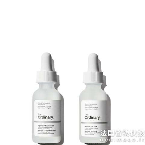 The Ordinary五胜肽嘭弹紧致 六胜肽淡化动态纹！五胜肽精华30ml+六胜肽精华30ml