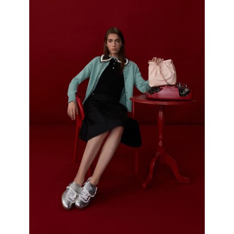 Charles & KeithDuo Two-Way Chain-Handle Backpack Soft Pink