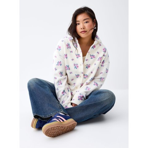 Oversized 羊羔绒衬衫外套