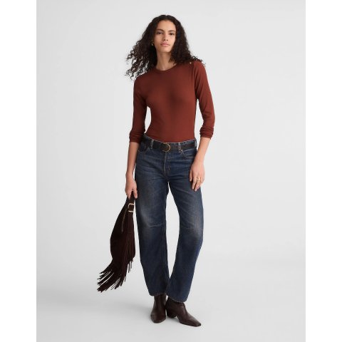 MadewellRibbed Button Crewneck Tee