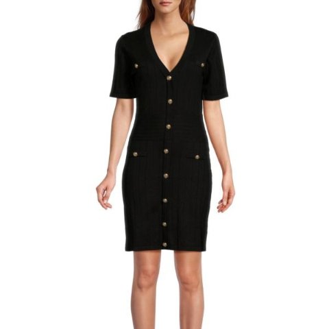 WALTER BAKERLondon Ribbed Mini Shirtdress