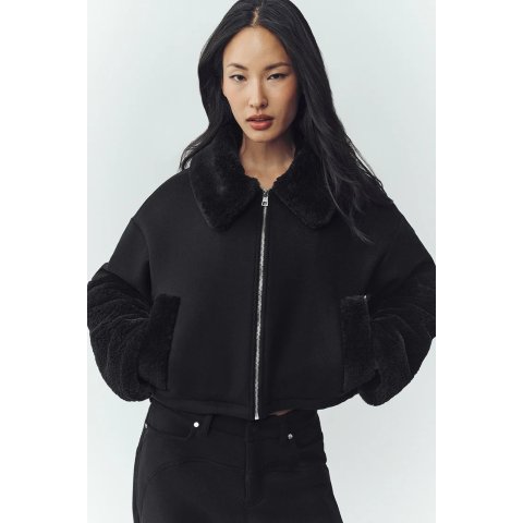 alo yogaWool Blend Nightfall Bomber Jacket