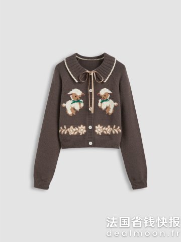 Countryside Core 羊毛针织蝴蝶结开衫