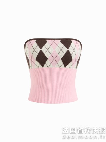 Knit Argyle 背心针织上衣