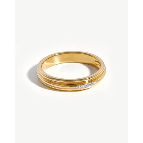 Missoma皓石金戒指 18K镀金