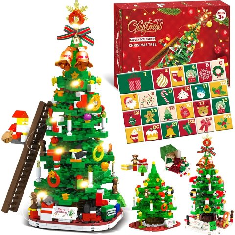 Advent 2025 圣诞树日历 24块灯饰