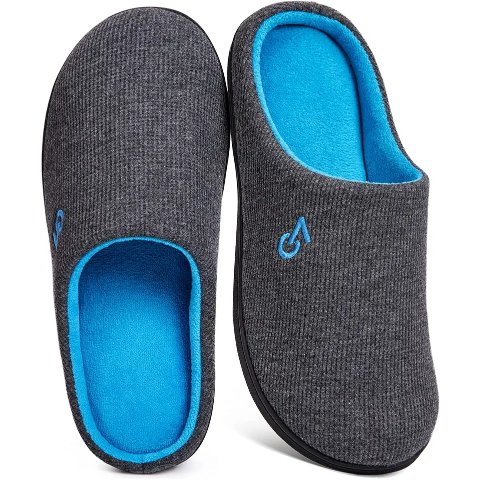 VeraCosy 男士双色记忆棉拖鞋