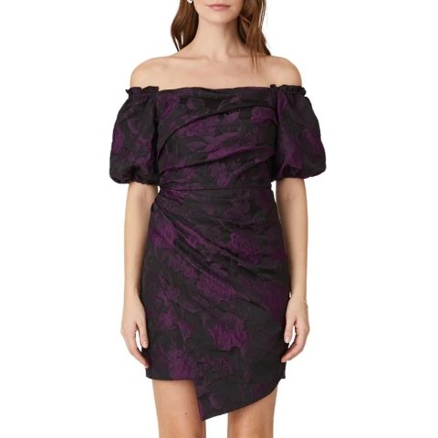 ShoshannaPenna Floral Off-The-Shoulder Minidress