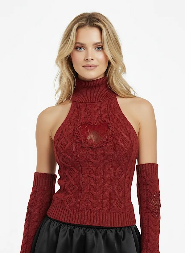 Guipure 蕾丝针织背心