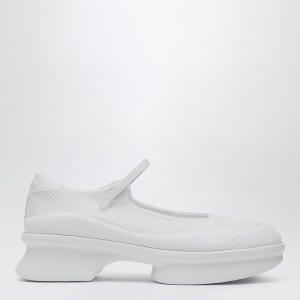 Ballerina 白色网纱平底鞋