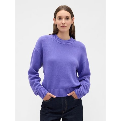 GapCropped Crewneck Sweater