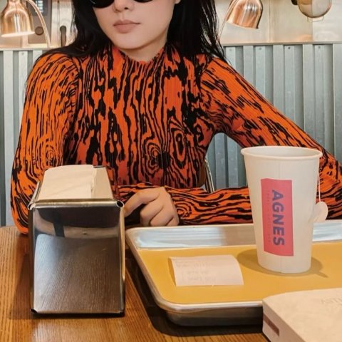 Acne StudiosPrinted 罗纹高领上衣