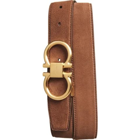 Salvatore FerragamoDouble Gancio Suede Belt