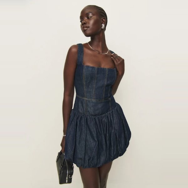 Delia 牛仔连衣裙短款