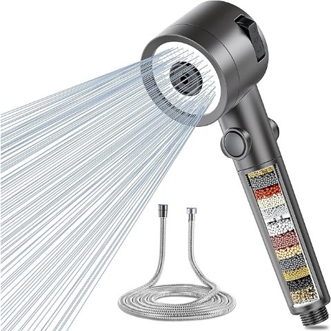 20级过滤！节水率45%+高压淋浴喷头节水过滤花洒