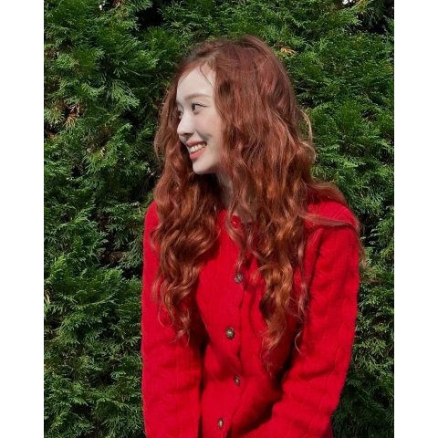 羊绒羊毛开衫 金冬天同款暗红色