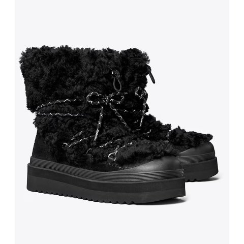 Tory BurchMellow Shearling Lace-Up Boot