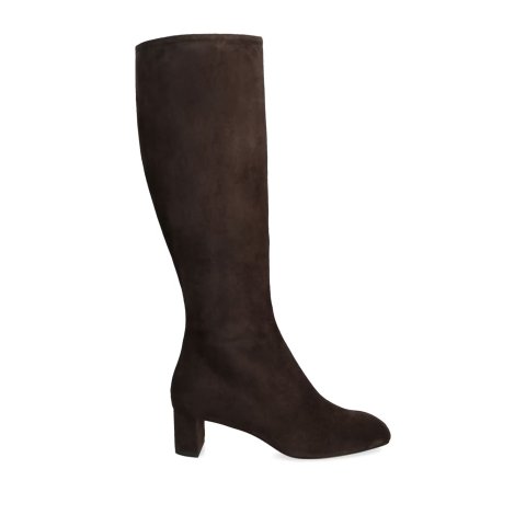 AEYDE Mary Knee-High Boots Brown Suede Size 45