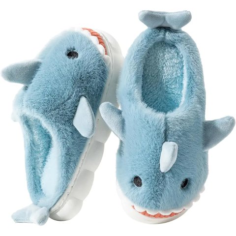 Fadezar 女士鲨鱼棉拖鞋 防滑