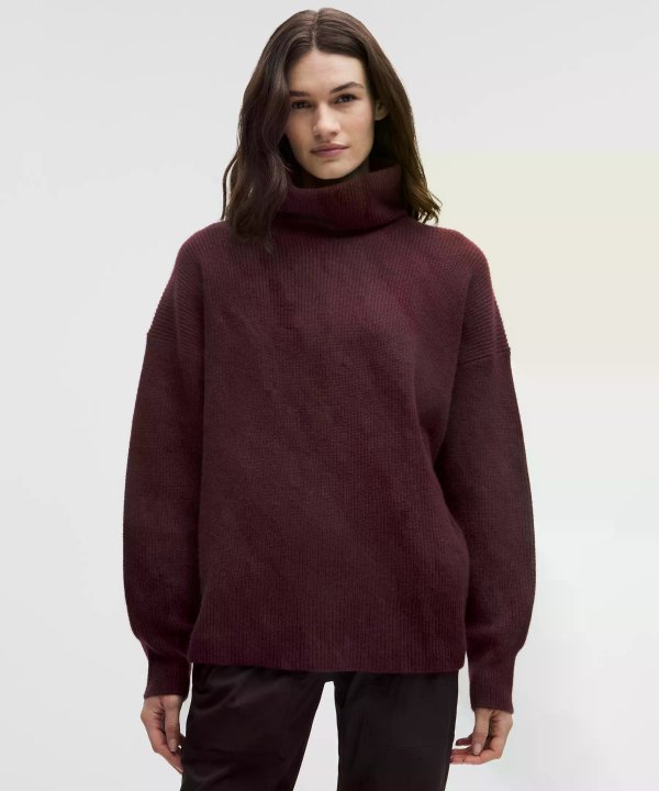 Oversized 羊绒高领毛衣