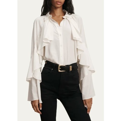 Veronica BeardDemaris Silk Ruffled Blouse