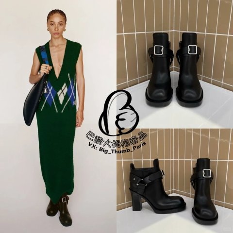 Black Stirrup 低筒皮靴@巴黎大拇指