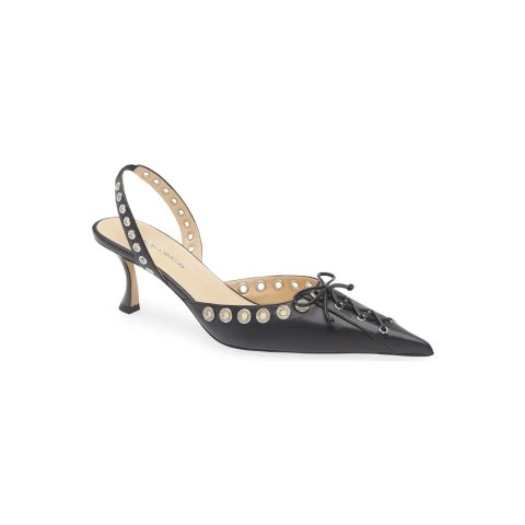 Mach & MachCorset Crystal Embellished Pointed Toe Slingback Pump Women