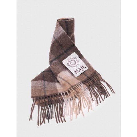 MajeWool Check Scarf