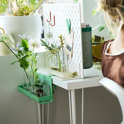 FORSASONG 桌边支架 浅绿 38cm