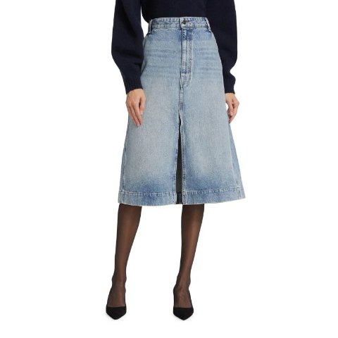 KhaiteCharlene Denim Midi Skirt