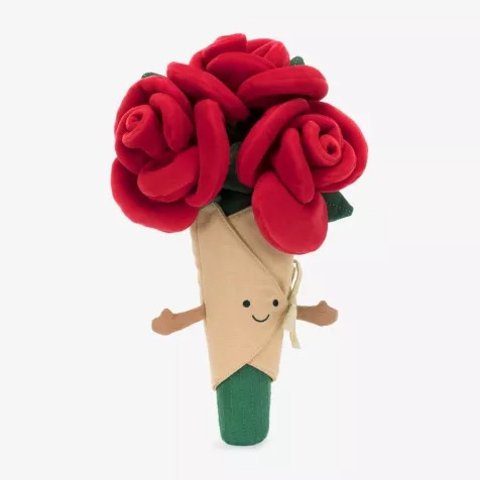 玫瑰花束毛绒玩具