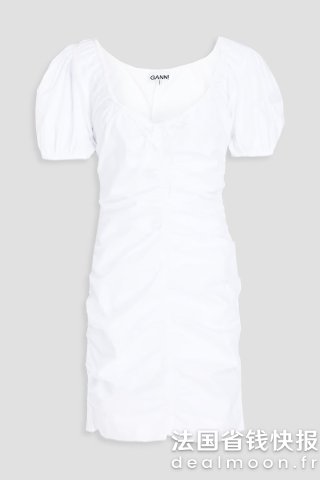 Ganni青春小白裙