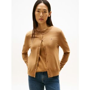 Jersey 圆领针织开衫