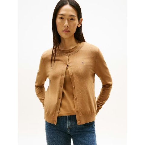 Jersey 圆领针织开衫