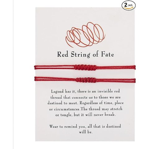 R 红色线手链 2条装